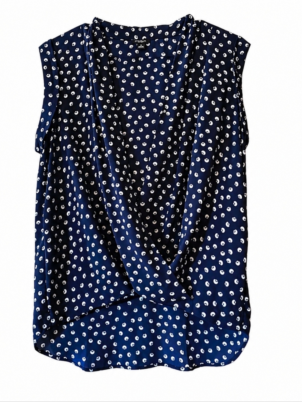 Ann Taylor Navy Polka Dot Women's Top